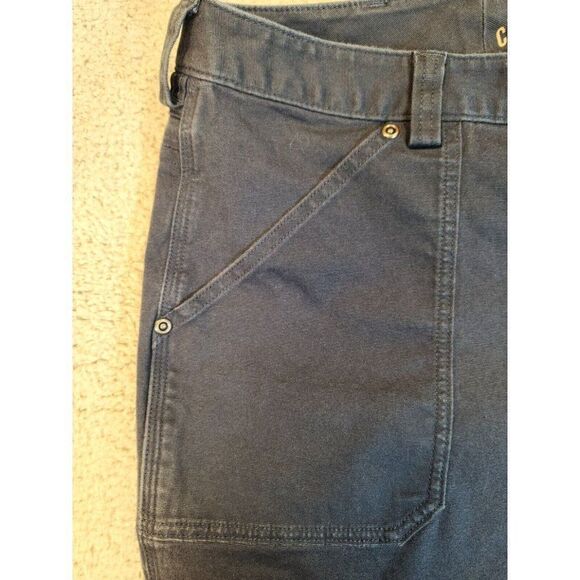 Duluth Trading Women's Curve Setter Waistband Navy Blue Cargo Pockets Size 18x31 - Picture 4 of 16